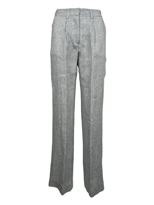 pantaloni donna a palazzo in lino con punto luce grigio Good match | AP2251U91